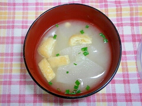 とうがん・揚げの味噌汁